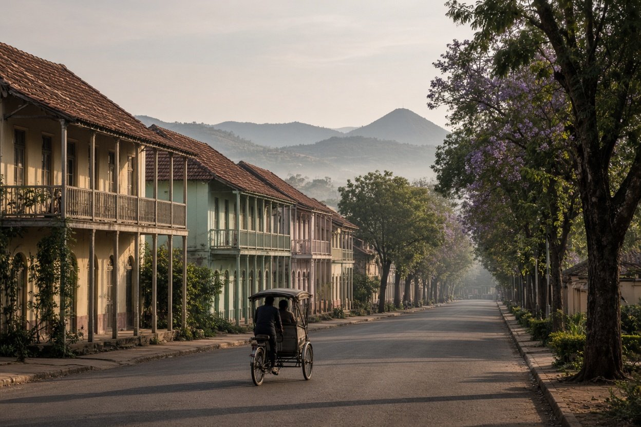 Vue sur les toits et les collines d’Antsirabe